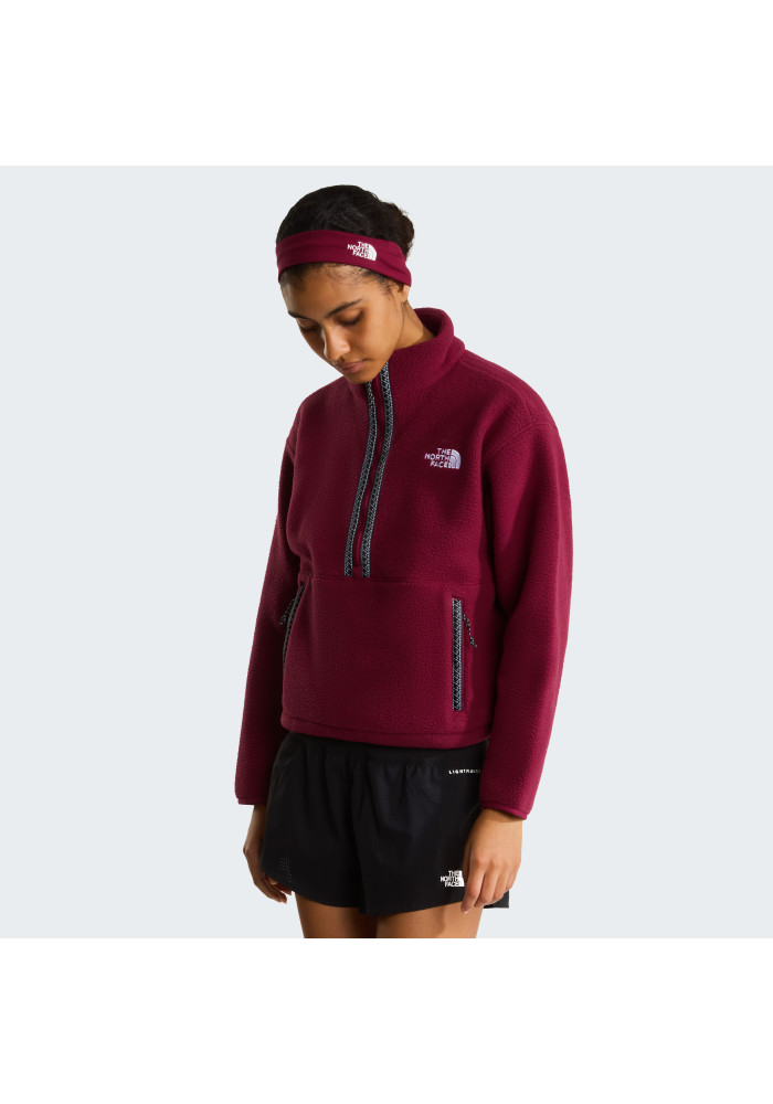 The North Face Γυναικεία Μπλούζα Fleeski 1/4 Zip Burgundy Crush