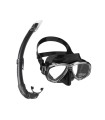 Cressi Set Perla Silicone Mask + Mexico Snorkel Black - Μάσκα & Αναπνευστήρας
