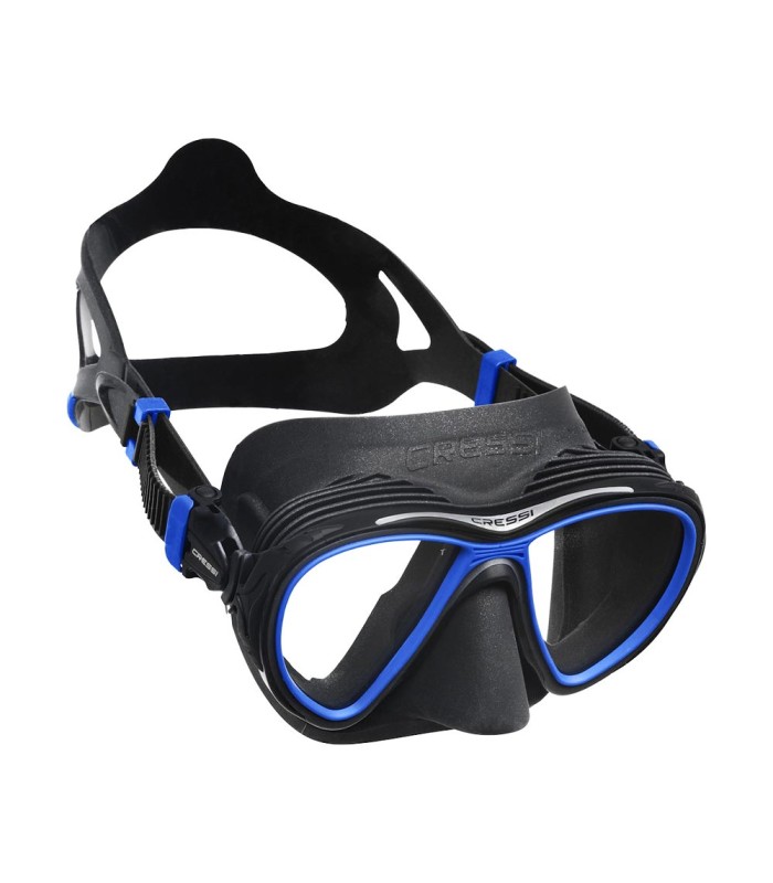 Cressi Quantum Silicone Mask Black/Frame Blue - tokatlis.gr