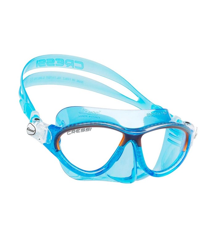 Cressi Moon Kid Silicone Mask Blue/Frame Orange - tokatlis.gr