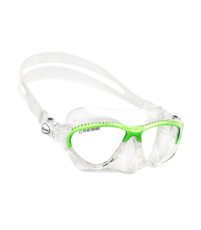 Cressi Moon Kid Silicone Mask Clear/Frame Lime - tokatlis.gr