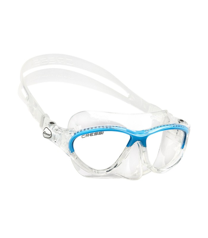 Cressi Moon Kid Silicone Mask Clear/Frame Blue - tokatlis.gr