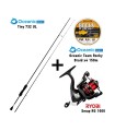 Combo LRF Oceanic Team Tiny 732UL + Ryobi Smap RG 1000 + Oceanic Team Rocky Braid x4 150m