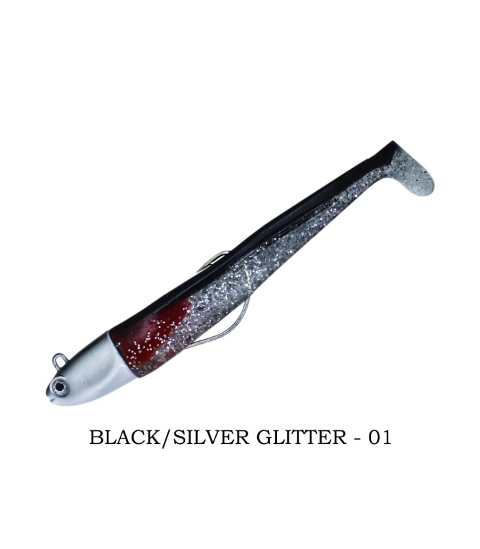 Soul Lures Ocean Ruler Combo 100gr - 01 Black Silver Glitter - tokatlis.gr