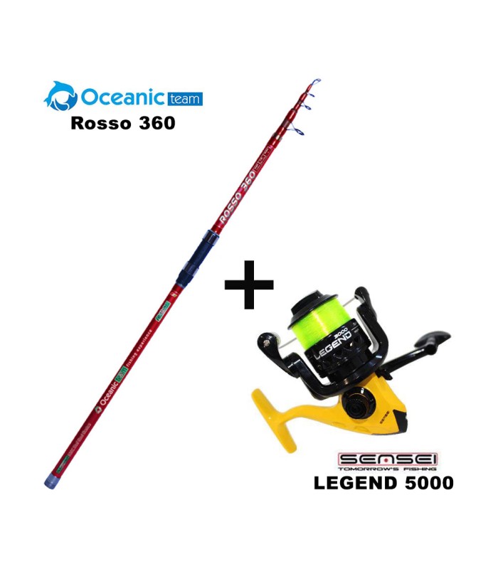 Full Combo Surf Oceanic Team Rosso 360 + Sensei Legend 5000 - tokatlis.gr
