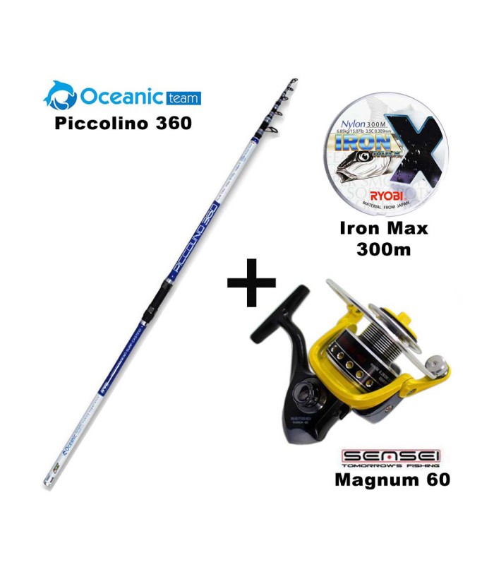 Full Combo Surf Oceanic Team Piccolino 360 + Sensei Magnum 60 + Ryobi Iron Max X 300m - tokatlis.gr
