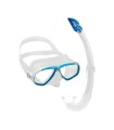 Cressi Set Perla Silicone Mask + Mexico Snorkel Clear/Blue - Μάσκα + Αναπνευστήρας