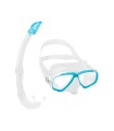 Cressi Set Perla Silicone Mask + Mexico Snorkel Clear/Aquamarine - Μάσκα + Αναπνευστήρας