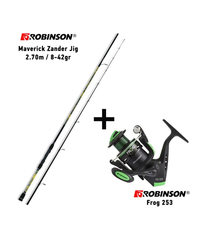 Combo Spinning Robinson Maverick Zander Jig 2.70m / 8-42gr + Robinson Frog 253 - tokatlis.gr