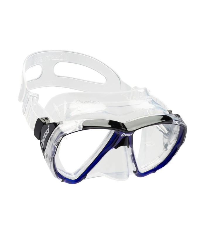 Cressi Big Eyes Silicone Mask Clear / Frame Blue Ink - Μάσκα - tokatlis.gr