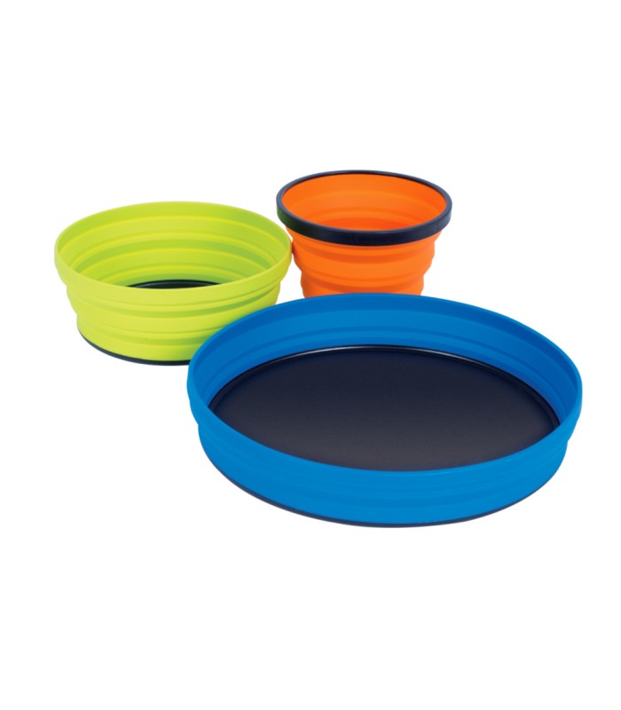 X-Set: 3-Pce (X-Mug, X Bowl, X Plate & Storage Pouch) Σετ Πτυσσόμενων Δοχείων - tokatlis.gr